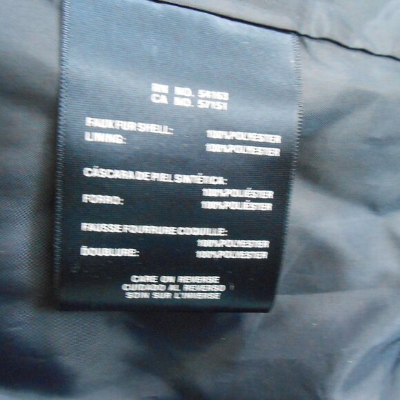 TOMMY HILFIGER COLORBLOCK FAUX FUR COAT-WOMEN'S SIZE LARGE-VERY GOOD CONDITION - Picture 5 of 7